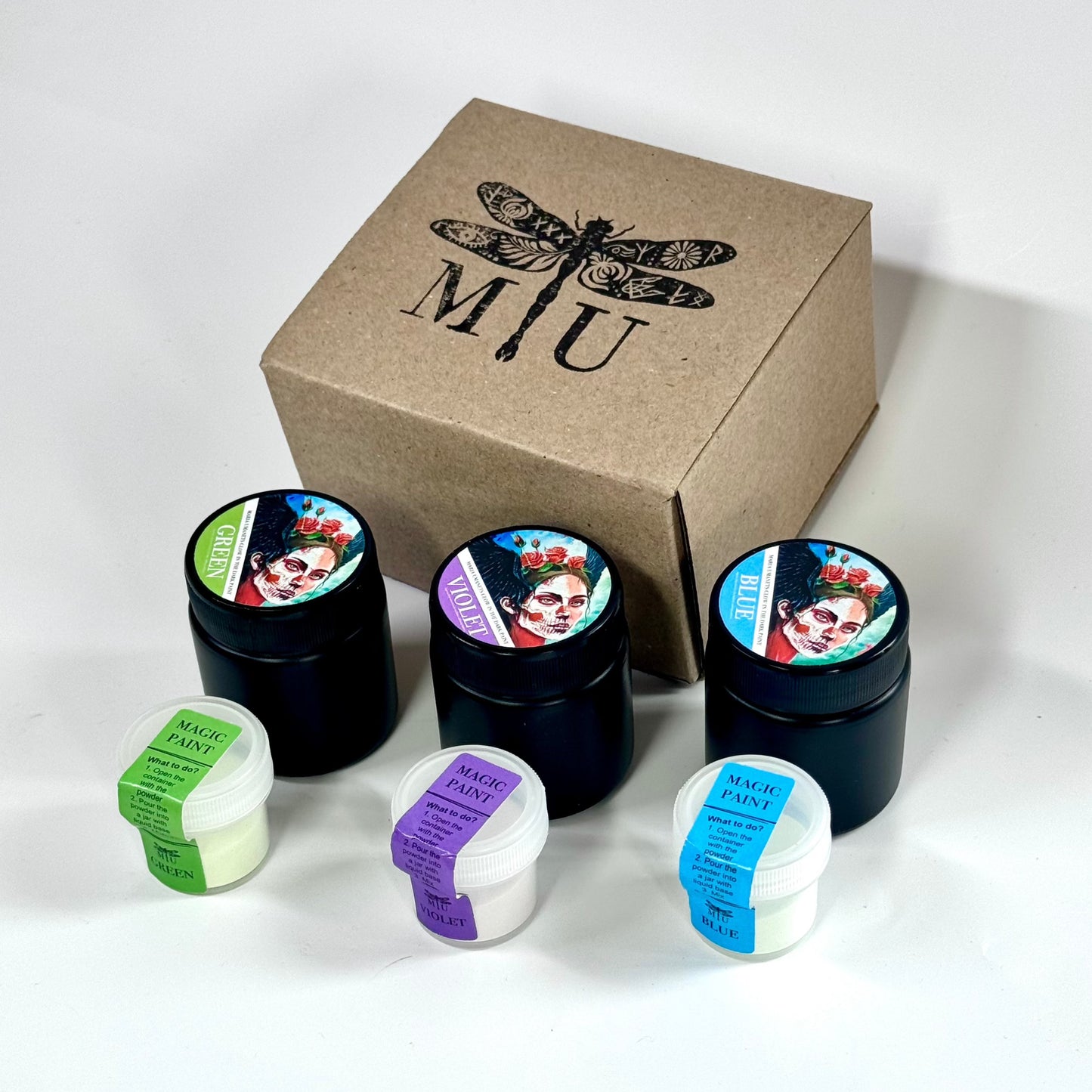 Fluorescent paint. 50 ml. 3 colors set